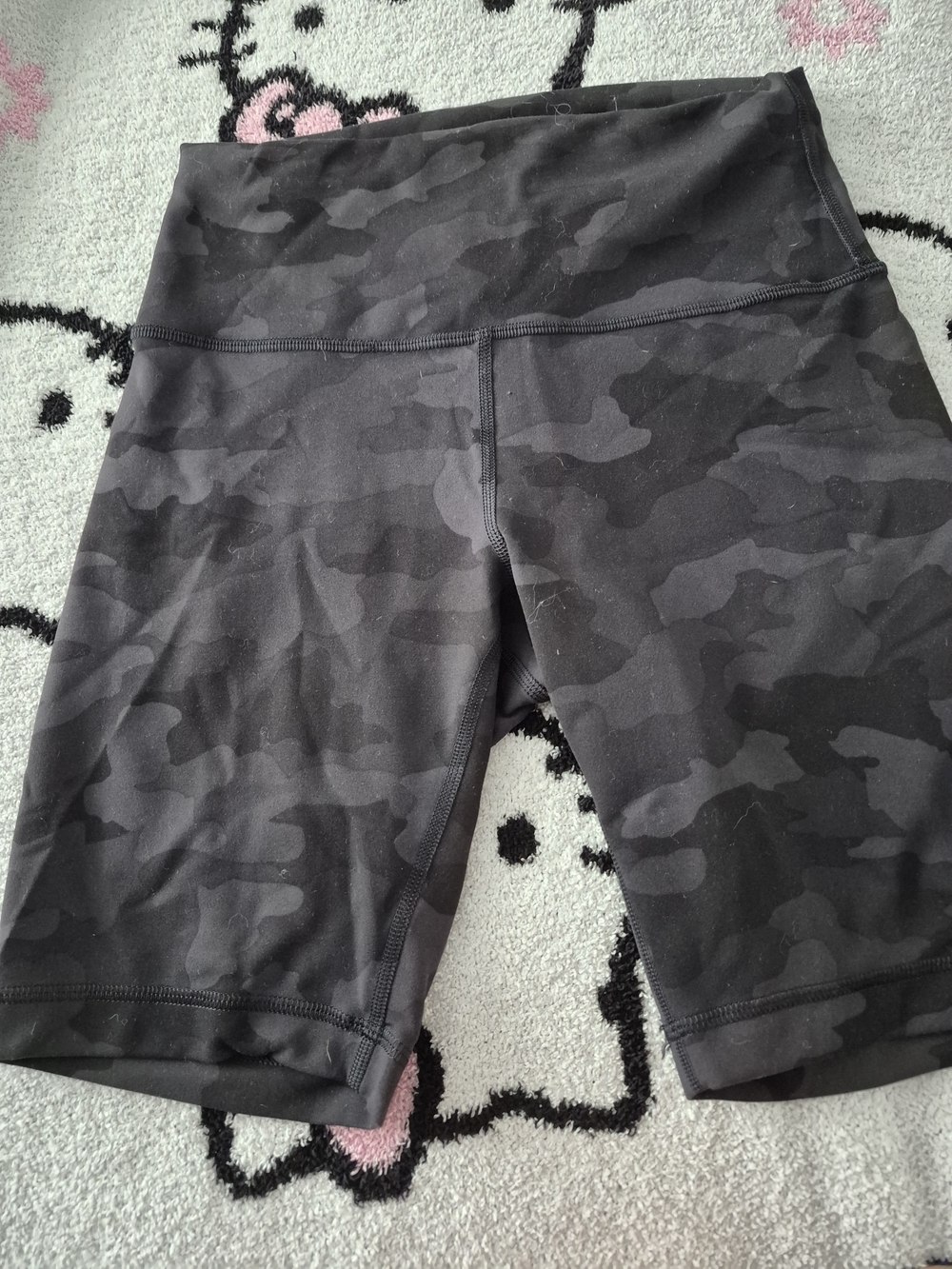 LululemonBlack Camo High-Waist Biker Shorts